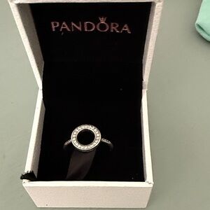 Pandora silver halo ring.